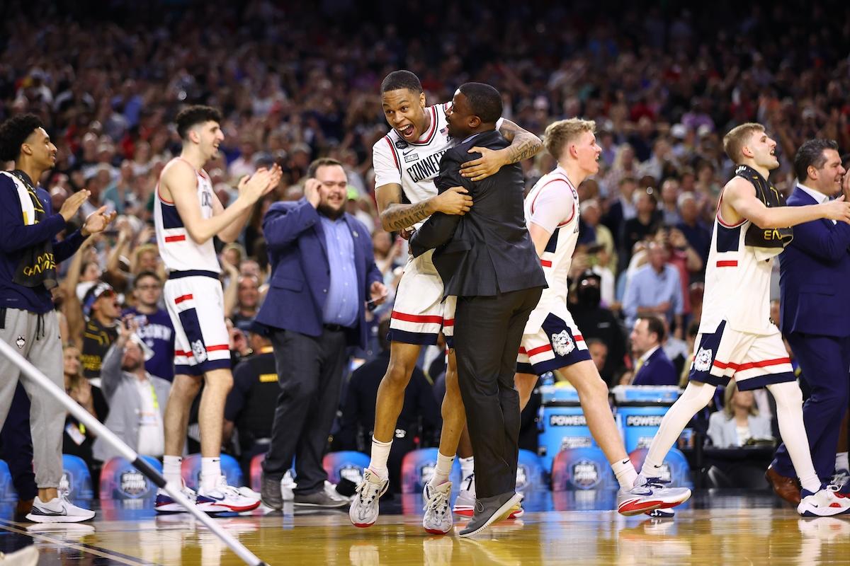 UConn celebrating 2023 title