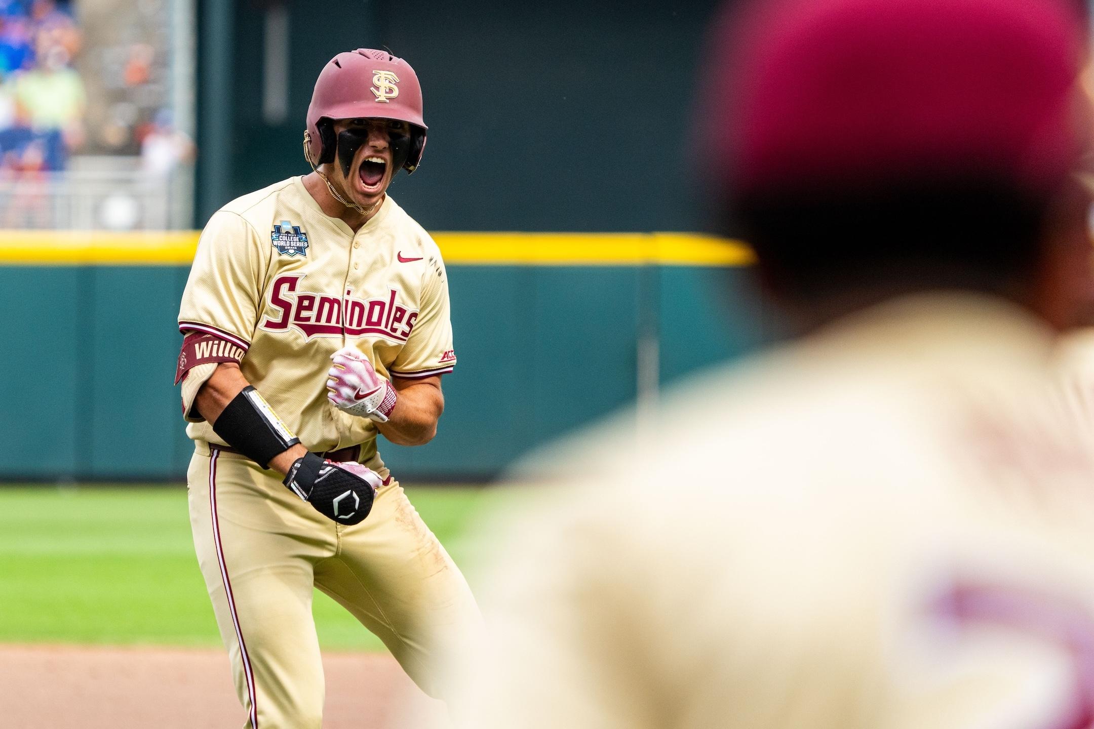 Florida State's Max Williams pumped